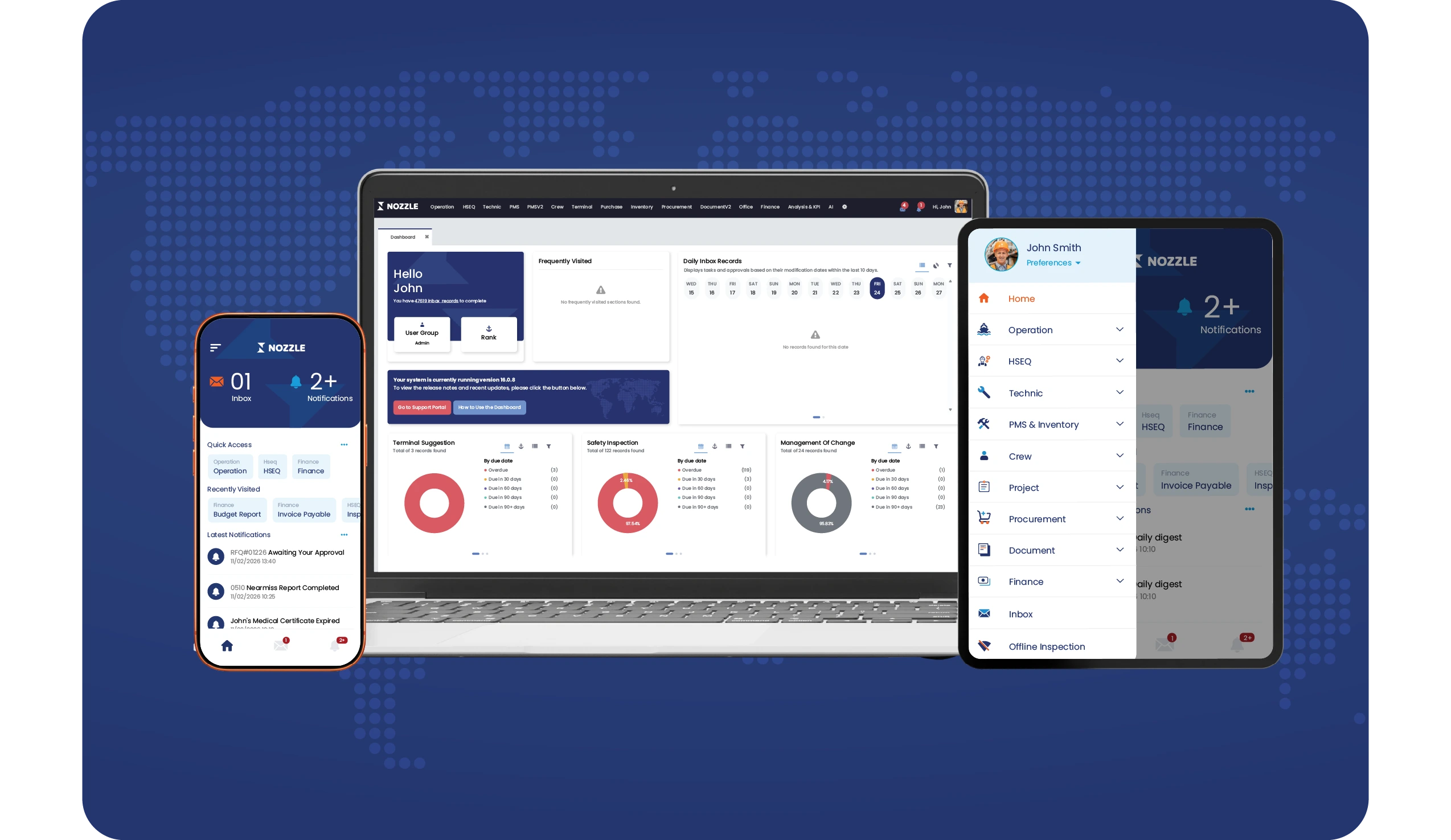 NOZZLE Is A Smart Ship Management System. We Offer Special ERP Solutions For Smarter Ship Management.